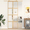 vidaXL - Schuifdeur - 76x205 - cm - helder - ESG-glas - en - aluminium - goudkleurig