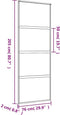 vidaXL - Schuifdeur - 76x205 - cm - helder - ESG-glas - en - aluminium - goudkleurig