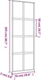 vidaXL - Schuifdeur - 76x205 - cm - helder - ESG-glas - en - aluminium - goudkleurig