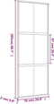 vidaXL - Schuifdeur - 76x205 - cm - helder - ESG-glas - en - aluminium - goudkleurig
