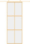 vidaXL - Schuifdeur - 76x205 - cm - helder - ESG-glas - en - aluminium - goudkleurig