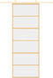 vidaXL - Schuifdeur - 76x205 - cm - helder - ESG-glas - en - aluminium - goudkleurig