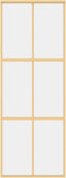 vidaXL - Schuifdeur - 76x205 - cm - helder - ESG-glas - en - aluminium - goudkleurig