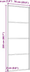 vidaXL - Schuifdeur - 76x205 - cm - mat - ESG-glas - en - aluminium - wit