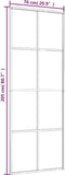 vidaXL - Schuifdeur - 76x205 - cm - mat - ESG-glas - en - aluminium - wit