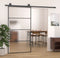 vidaXL - Schuifdeur - 76x205 - cm - mat - ESG-glas - en - aluminium - wit