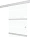 vidaXL - Schuifdeur - 76x212 - cm - ESG-glas - en - aluminium - zilverkleurig