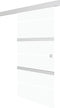 vidaXL - Schuifdeur - 76x212 - cm - ESG-glas - en - aluminium - zilverkleurig