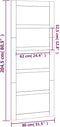 vidaXL - Schuifdeur - 80x1,8x204,5 - cm - massief - grenenhout