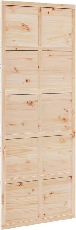 vidaXL - Schuifdeur - 80x208 - cm - massief - grenenhout