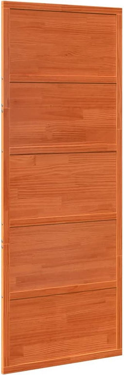 vidaXL - Schuifdeur - 80x208 - cm - massief - grenenhout - wasbruin
