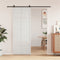 vidaXL - Schuifdeur - 80x208 - cm - massief - grenenhout - wit