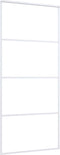 vidaXL - Schuifdeur - 90x205 - cm - ESG-glas - en - aluminium - wit