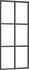 vidaXL - Schuifdeur - 90x205 - cm - ESG-glas - en - aluminium - zwart