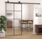 vidaXL - Schuifdeur - 90x205 - cm - ESG-glas - en - aluminium - zwart