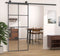 vidaXL - Schuifdeur - 90x205 - cm - ESG-glas - en - aluminium - zwart