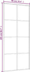 vidaXL - Schuifdeur - 90x205 - cm - ESG-glas - en - aluminium - zwart
