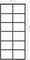 vidaXL - Schuifdeur - 90x205 - cm - ESG-glas - en - aluminium - zwart