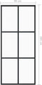 vidaXL - Schuifdeur - 90x205 - cm - ESG-glas - en - aluminium - zwart