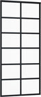 vidaXL - Schuifdeur - 90x205 - cm - ESG-glas - en - aluminium - zwart