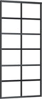 vidaXL - Schuifdeur - 90x205 - cm - ESG-glas - en - aluminium - zwart