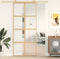 vidaXL - Schuifdeur - 90x205 - cm - helder - ESG-glas - en - aluminium - goudkleurig