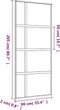 vidaXL - Schuifdeur - 90x205 - cm - helder - ESG-glas - en - aluminium - goudkleurig