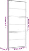 vidaXL - Schuifdeur - 90x205 - cm - helder - ESG-glas - en - aluminium - goudkleurig