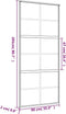 vidaXL - Schuifdeur - 90x205 - cm - helder - ESG-glas - en - aluminium - goudkleurig
