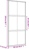 vidaXL - Schuifdeur - 90x205 - cm - helder - ESG-glas - en - aluminium - goudkleurig