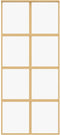 vidaXL - Schuifdeur - 90x205 - cm - helder - ESG-glas - en - aluminium - goudkleurig
