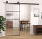 vidaXL - Schuifdeur - 90x205 - cm - mat - ESG-glas - en - aluminium - wit