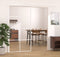 vidaXL - Schuifdeur - 90x205 - cm - mat - ESG-glas - en - aluminium - wit