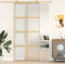 vidaXL - Schuifdeur - 90x205 - cm - mat - ESG-glas - en - aluminium - goudkleurig