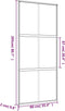 vidaXL - Schuifdeur - 90x205 - cm - mat - ESG-glas - en - aluminium - goudkleurig
