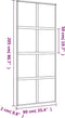 vidaXL - Schuifdeur - 90x205 - cm - mat - ESG-glas - en - aluminium - goudkleurig