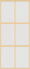 vidaXL - Schuifdeur - 90x205 - cm - mat - ESG-glas - en - aluminium - goudkleurig