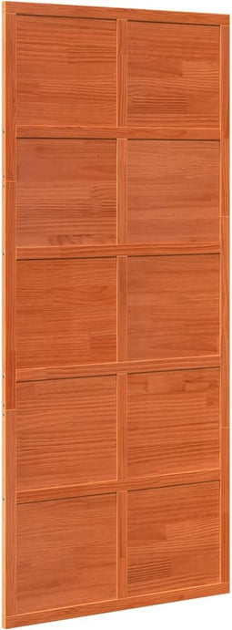 vidaXL - Schuifdeur - 90x208 - cm - massief - grenenhout - wasbruin