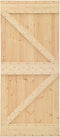 vidaXL - Schuifdeur - met - beslag - 100x210 - cm - massief - grenenhout