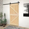 vidaXL - Schuifdeur - met - beslag - 100x210 - cm - massief - grenenhout