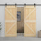 vidaXL - Schuifdeur - met - beslag - 100x210 - cm - massief - grenenhout