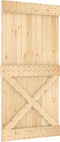 vidaXL - Schuifdeur - met - beslag - 100x210 - cm - massief - grenenhout
