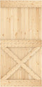 vidaXL - Schuifdeur - met - beslag - 100x210 - cm - massief - grenenhout