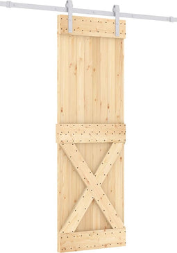 vidaXL - Schuifdeur - met - beslag - 70x210 - cm - massief - grenenhout