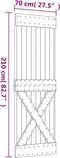 vidaXL - Schuifdeur - met - beslag - 70x210 - cm - massief - grenenhout