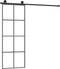 vidaXL - Schuifdeur - met - beslag - 76x205 - cm - ESG-glas - en - aluminium