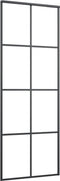 vidaXL - Schuifdeur - met - beslag - 76x205 - cm - ESG-glas - en - aluminium
