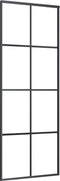 vidaXL - Schuifdeur - met - beslag - 76x205 - cm - ESG-glas - en - aluminium