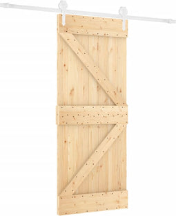 vidaXL - Schuifdeur - met - beslag - 80x210 - cm - massief - grenenhout