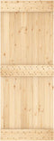 vidaXL - Schuifdeur - met - beslag - 80x210 - cm - massief - grenenhout